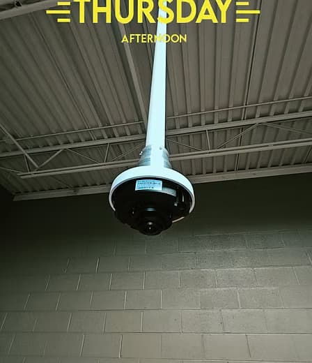 Outdoor security camera installation